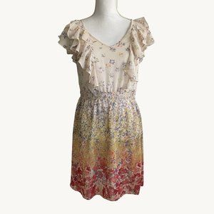 Lauren Conrad Sheer Pastel Floral Dress Size 6